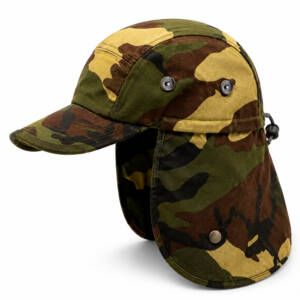 Gorro con visera, y cubre nuca diseño Camo